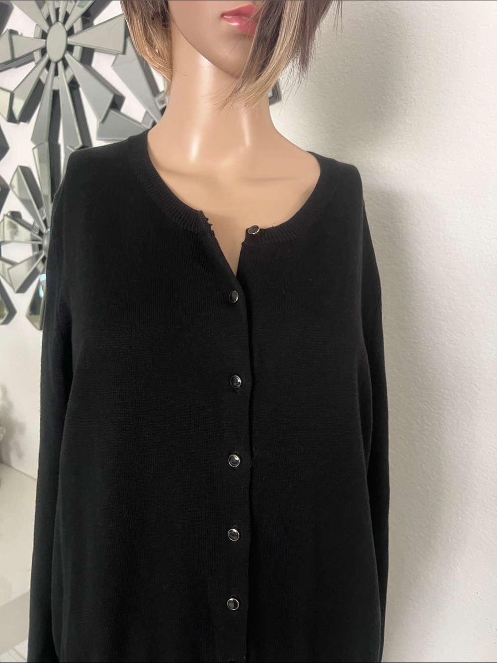 Banana Republic Black Button-Front Cardigan long sleeve size XL never worn